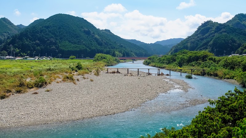 明神の潜水橋（古座川）