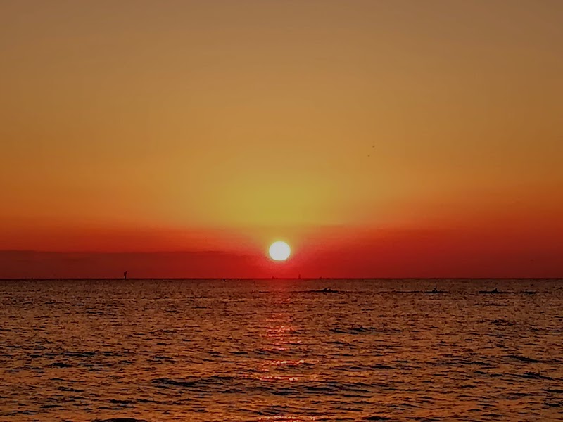 扇ヶ浜ビーチの夕陽