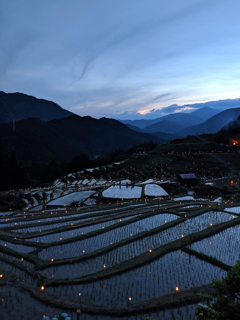 丸山千枚田 虫送り行列